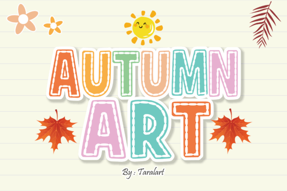 Autumnart Regular Typeface for Vibrant Display