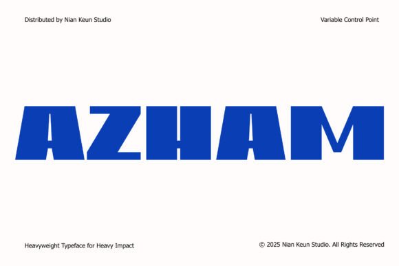 Azham Typeface for Bold Brand Identity