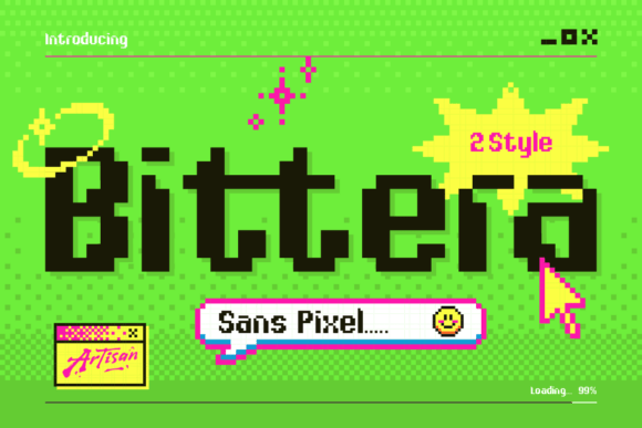 Bittera Regular: A Retro Pixel Typeface for Modern Brands