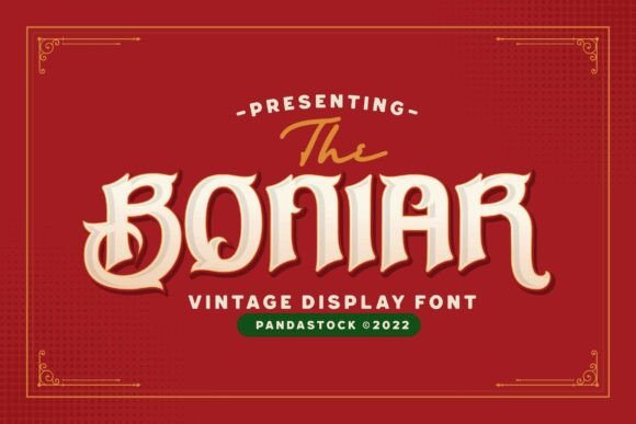 Boniar: A Vintage Display Typeface for Bold Campaigns