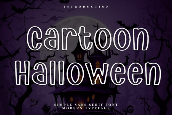Cartoon Halloween: A Whimsical Display Font for Brands