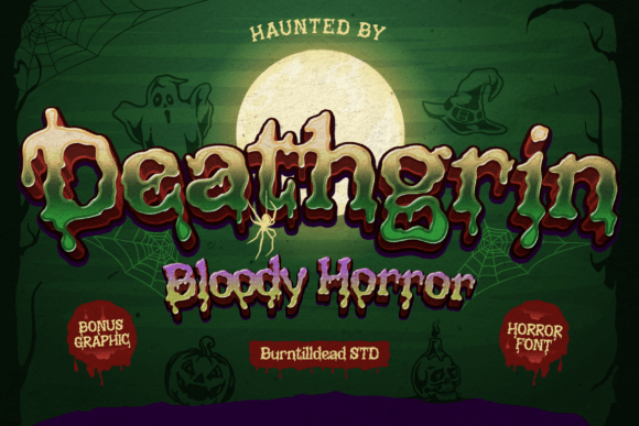 Deathgrind Font for Horror Web Design