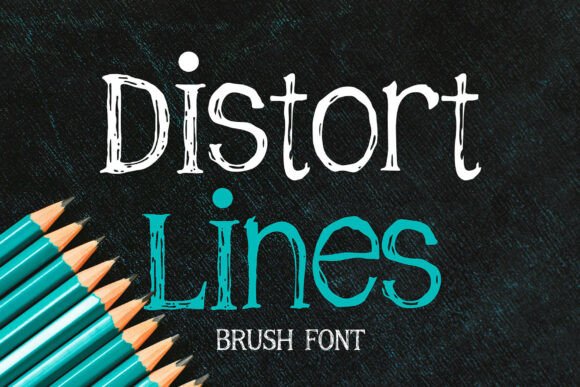 Distort Lines Typeface for Bold Branding
