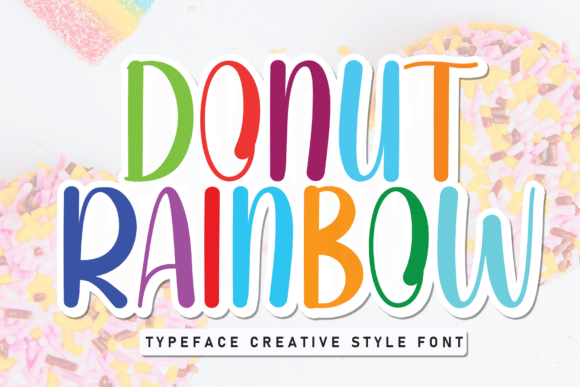Donut Rainbow Typeface for Crafters
