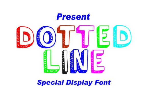 Dotted Line Font for Handmade Branding