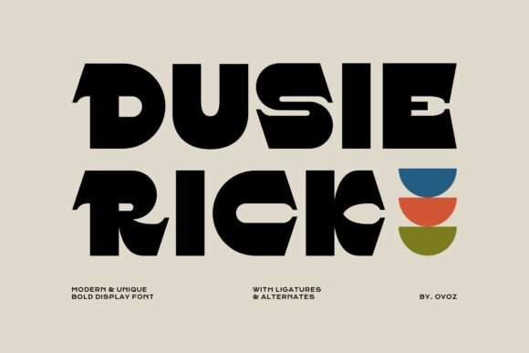 Dusie Rick Font for Modern Maker Branding