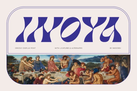 Inoya: The Retro Groovy Display Font for Crafters