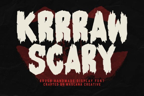 Krrraw Scary: A Bold Display Font for Horror Designs