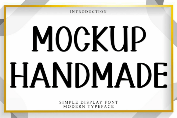 Mockup Handmade: A Festive Display Font for Makers