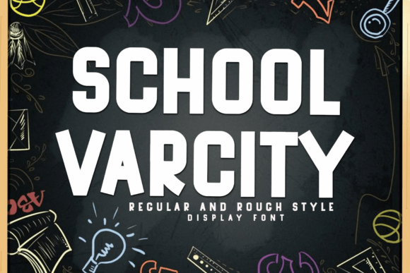 School Varcity: A Festive Display Typeface for Web Design