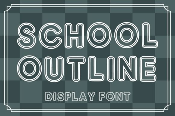 Schooloutline Regular: A Playful Display Typeface