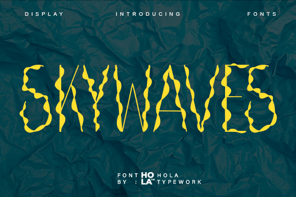 Skywaves Font: A Textured Display for Modern Makers