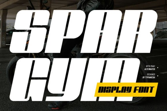 Spargym: Bold Italic Display Font for Web