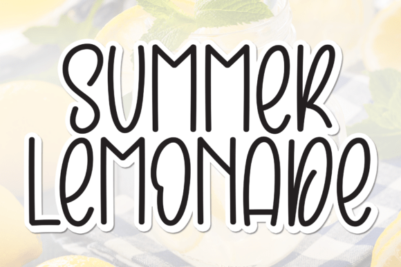 Summer Lemonade Display Font for Crafters