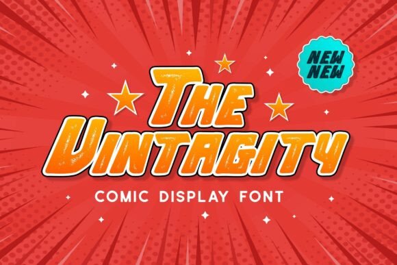 Vintagity: Bold Comic Display Font for Crafters